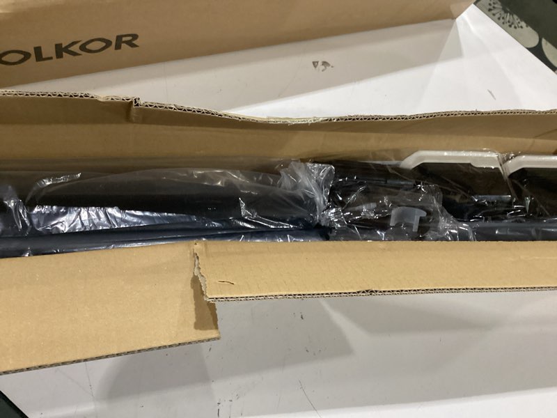 Condition photo showing Good Condition for 41 to 185 inch tension curtain rod no drill black shower curtain rod extra long heavy duty tension rod for windows, patio, bathroom - renter friendly adjustable curtain rods 41-185inch black