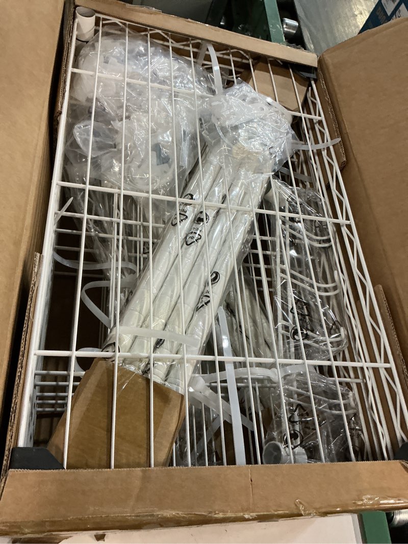 Condition photo showing Good Condition for SEMHOR E06 Expandable Heavy Duty Clothes Rack for Reach-in Closet, Freestanding Clothing Racks with Shelves, Carbon Steel Closet Organizer System Adjustable from 70.8-93.9", Max Load 800LBS, White