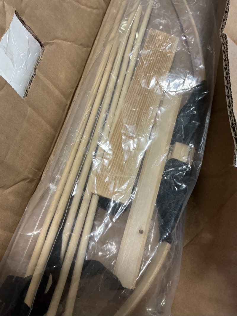 Condition photo showing Good Condition for Kids Bow and Arrow Set, 24 Inch Archery Set Handmade Wooden Toy Bow and Arrow Gifts for Kids Boys Girls - Perfect for Birthdays Christmas Halloween, Cosplay Game Costume Prop Play 1 Pack