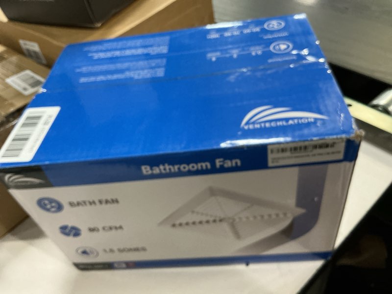 Condition photo showing New/Like New for Bathroom Exhaust Fan 80CFM 1.5Sone, Quiet Bath Fan with 4inch duct, Energy-Saving Household Ventilation Fan, No Attic access Needed Installation, Classic White Grille (80CFM)