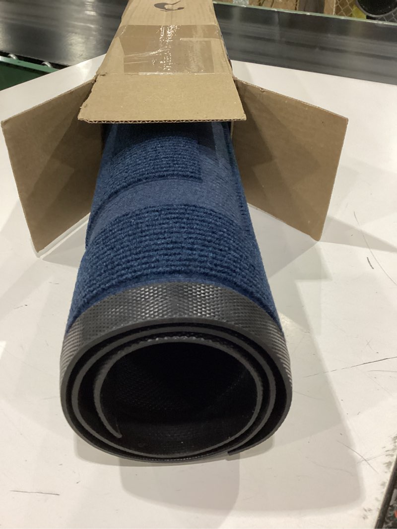 Condition photo showing New/Like New for olanly front door mat indoor outdoor entrance, waterproof all-season, all-weather doormat, sturdy natural rubber, fade resistant, low profile, easy clean patio porch entryway mat, 36x24, blue blue classic border rectangular 36" x 24"