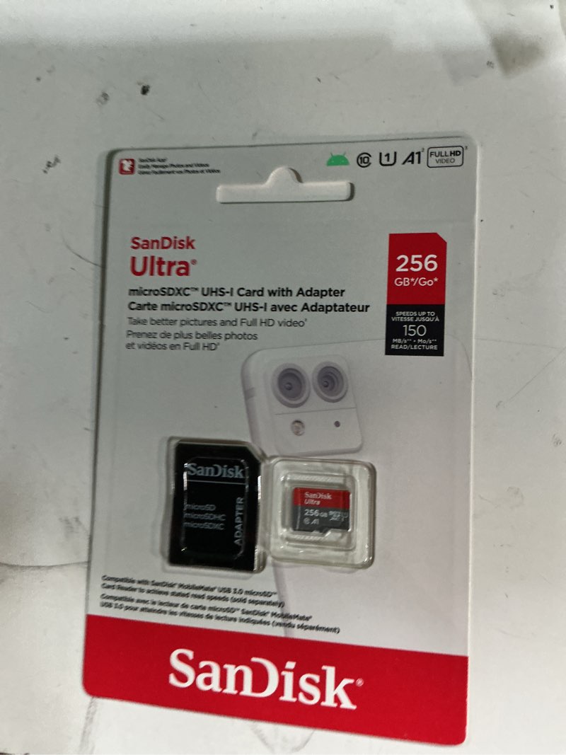Condition photo showing New/Like New for sandisk 256gb ultra microsdxc uhs-i memory card with adapter - up to 150mb/s, c10, u1, full hd, a1, microsd card - sdsquac-256g-gn6ma [new version] 256gb memory card only