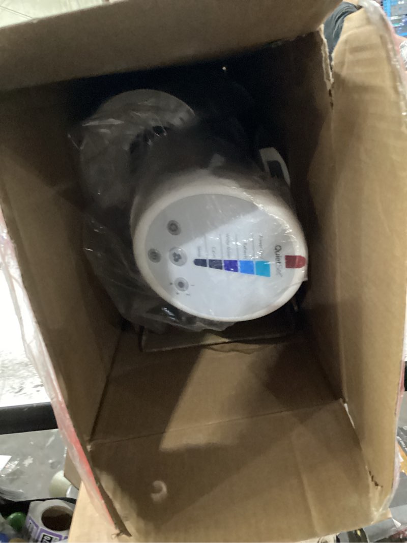 Condition photo showing New/Like New for honeywell quietset whole room oscillating tower fan with remote, white, hyf260