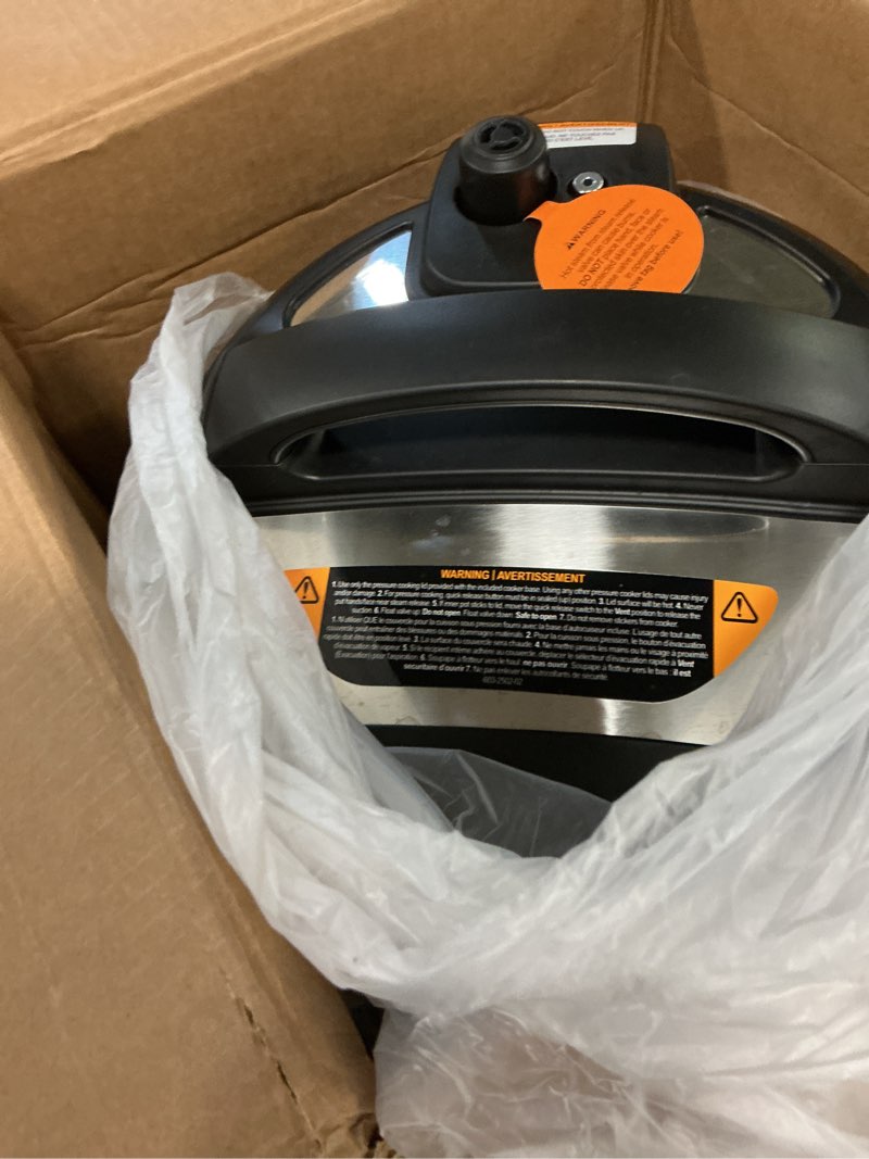 Condition photo showing As Is for Instant Pot Duo Plus 9-in-1 Multicooker, Pressure Cooker, Slow Cook, Rice Maker, Steamer, Sauté, Yog