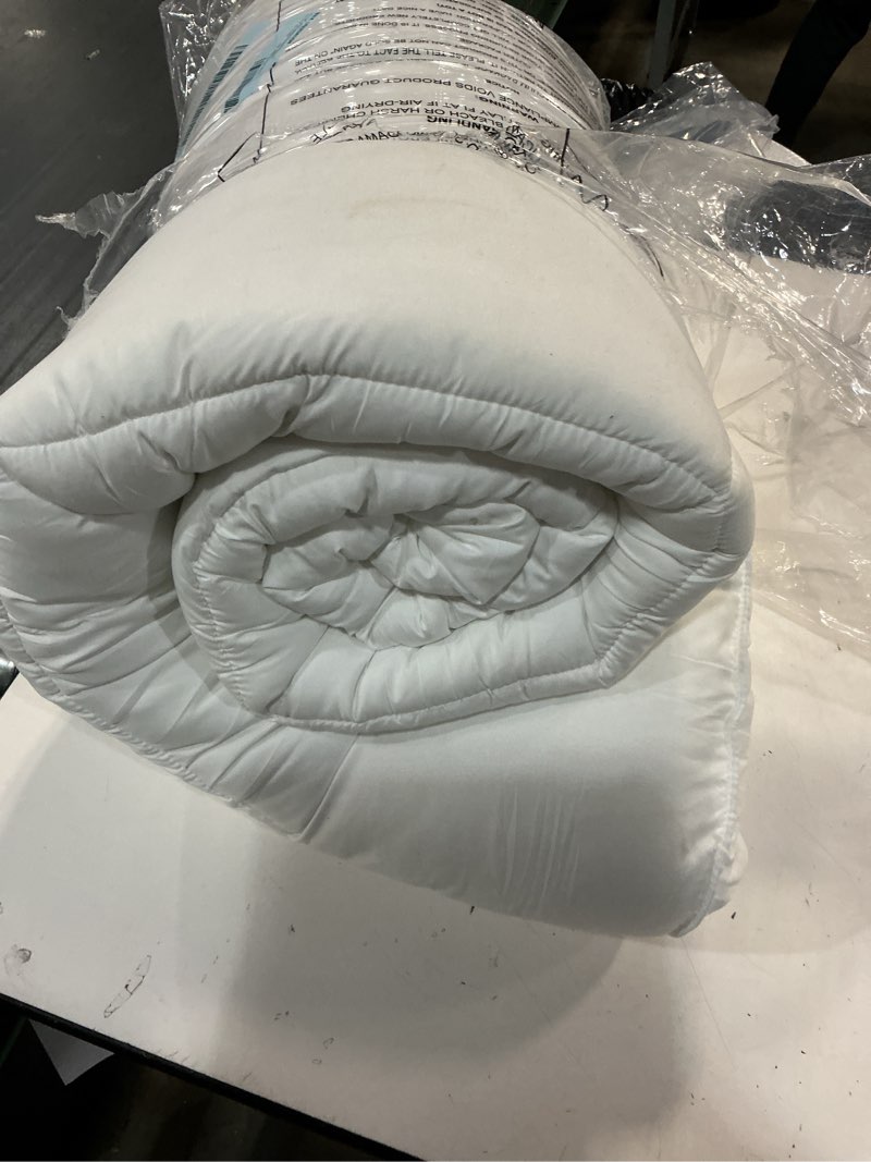 Condition photo showing As Is for sinweek extra thick mattress topper, cooling mattress pad cover, organic cotton pillow top protector with 8-21 inch deep pocket, twin size