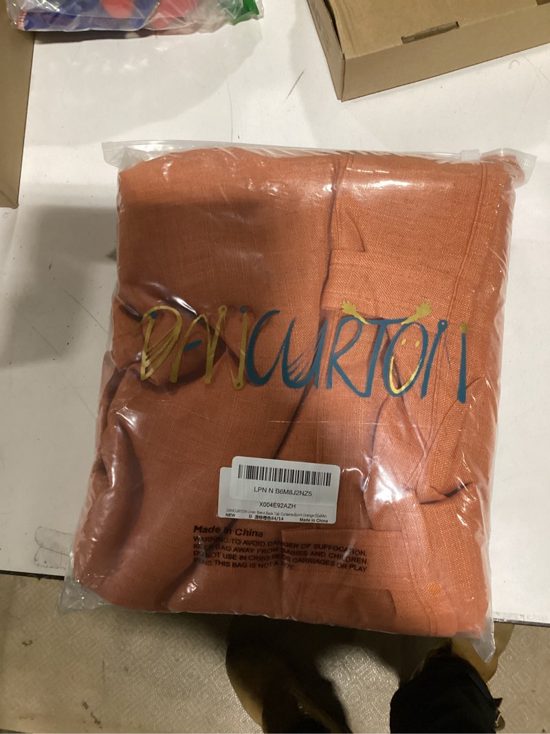 Condition photo showing New/Like New for burnt orange curtains for living room 2 panels set 84 inches long back tab pocket boho window drapes ceiling to floor length curtains for bedroom door vertical blinds home office decor 84 inch length 52"w x 84"l (pack of 2) burnt orange