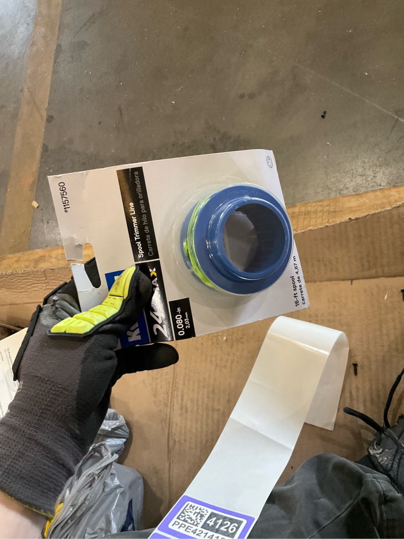Condition photo showing As Is for kobalt 0.080-in x 16-ft spooled trimmer line spool 24v max -ij