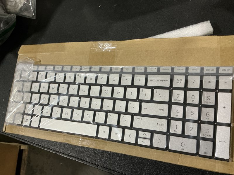Condition photo showing New/Like New for Deal4GO Backlit Keyboard Replacement for HP 15-FD 15-FC, 250 255 256 G10 15-EG 15-EH 15-FD1072NR 15-FC0047NR 15-EG0010NR - Silver Natural Silver (w/ Backlit)