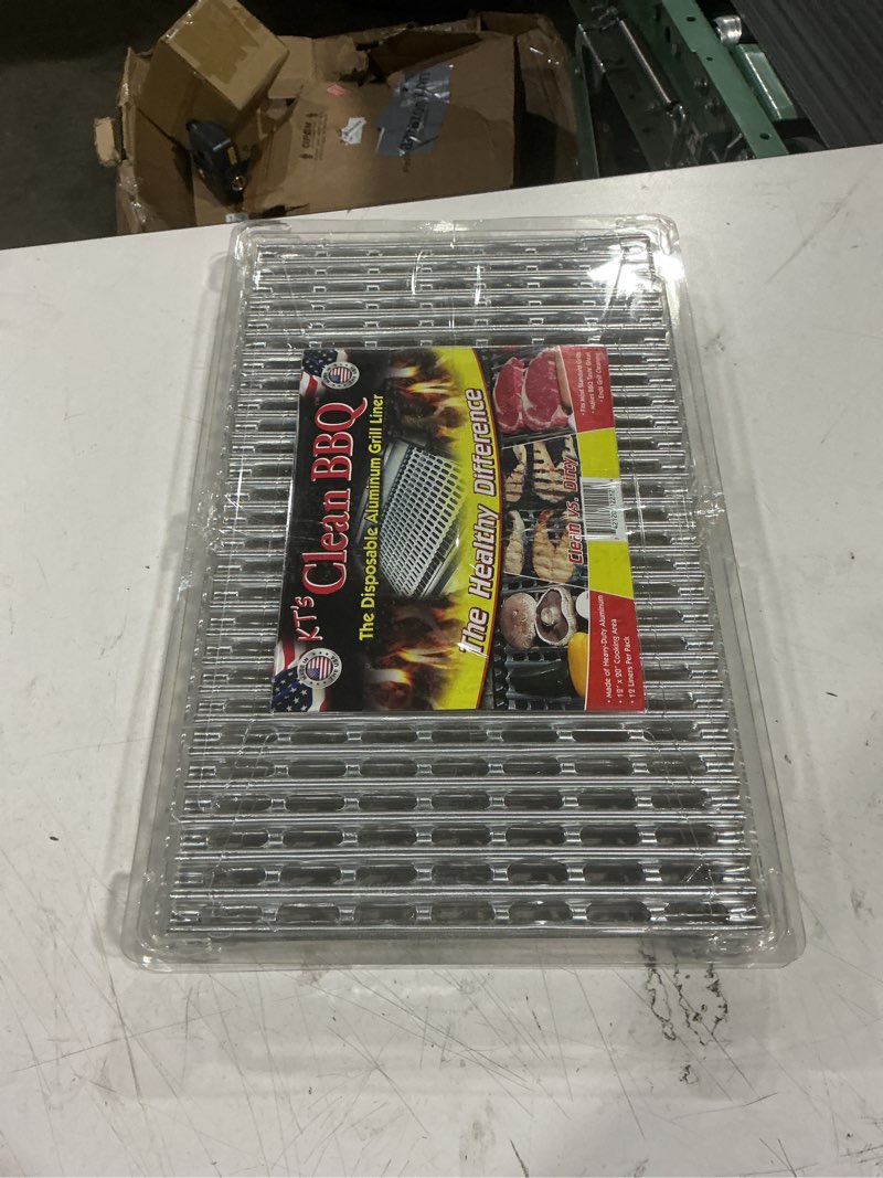 disposable aluminum grill liner. set of 12 sheets of grill topper 12-pack