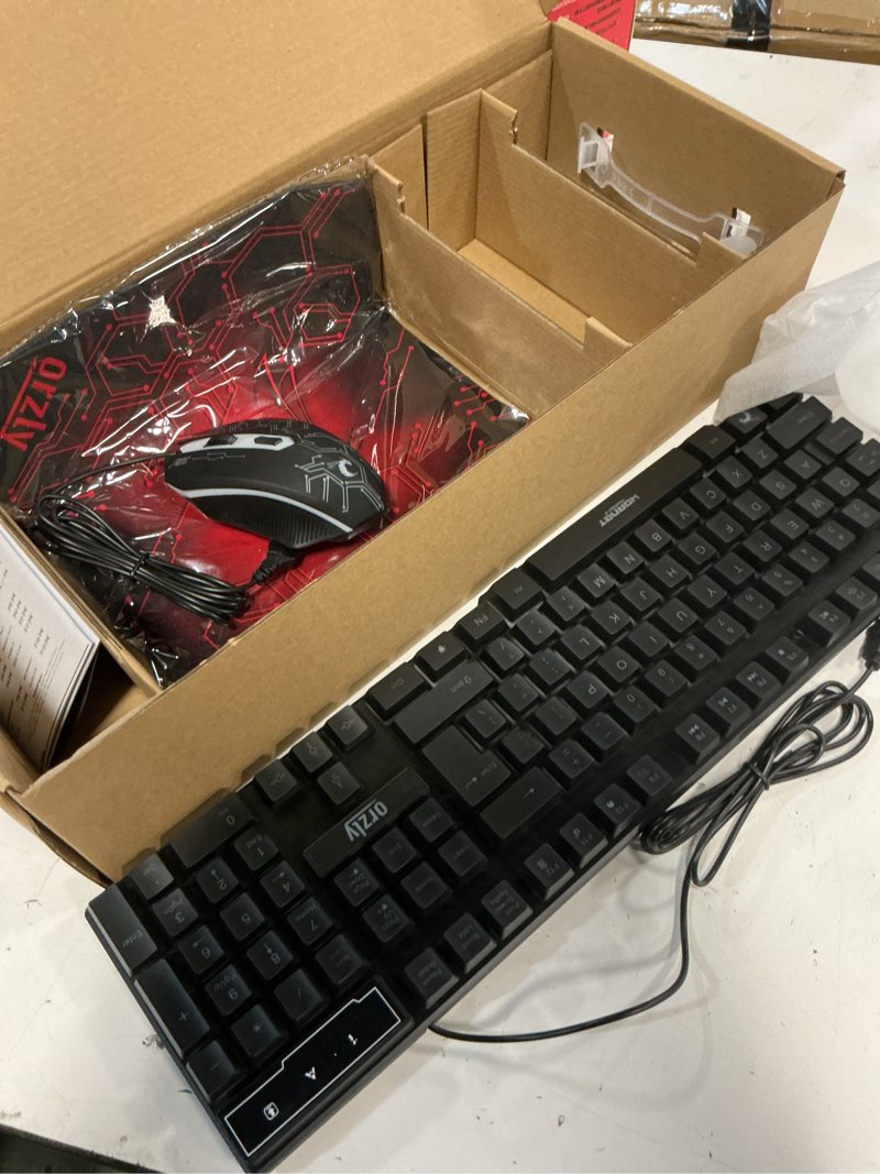 Condition photo showing Good Condition for Gaming Keyboard and Mouse and Mouse pad and Gaming Headset, Wired LED RGB Backlight Bundle for PC Gamers and Xbox and PS4 Users - 4 in 1 Edition Hornet RX-250 Black