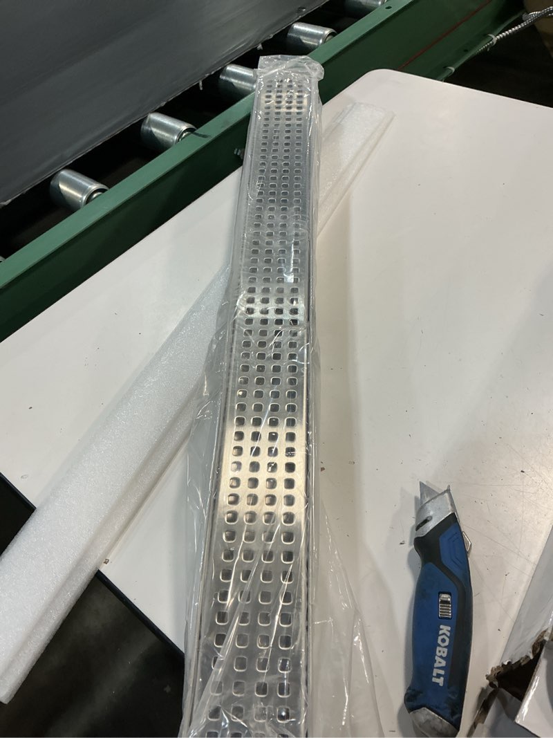 Condition photo showing New/Like New for 28 inch linear shower drain silver floor drain for bathroom kitchen rectangular 2 in 1 floor drain tile insert cover 304 stainless steel easy install with hair strainer, adjustable leveling feet