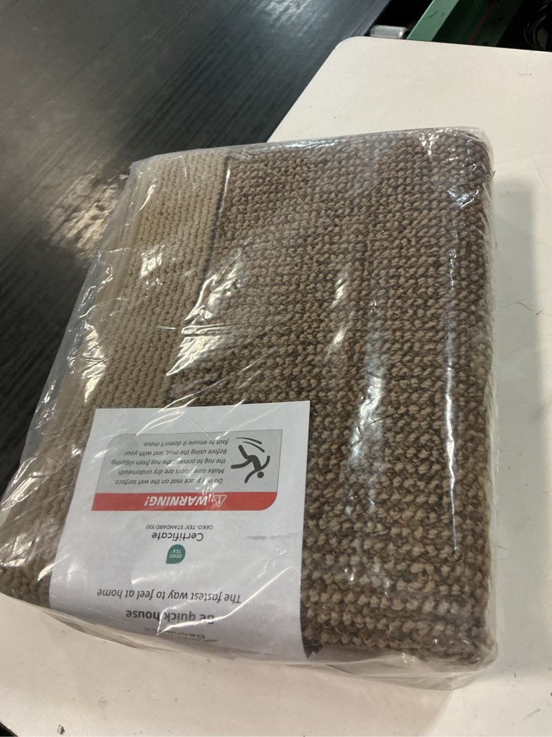 Condition photo showing Good Condition for beqhause kitchen runner rugs 24"x60", kitchen rugs non-slip kitchen mats for floor, absorbent and stain resistant kitchen mats, machine washable rug for kitchen, hallway, laundry & sink, taupe 24" x 60" (rectangular) taupe