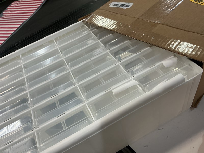 Condition photo showing As Is for ArtBin Store-in-Drawer Stackable 30-Drawer Cabinet