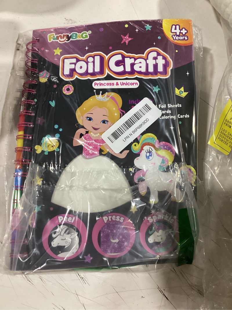 Condition photo showing Good Condition for funnyb&g foil art crafts for kids ages 4-8: valentines crafts for kids 2026,birthday gift for girls,art and crafts supplies,party favors,creative toys for girls boys 4 5 6 7 8 9 years old(princess)