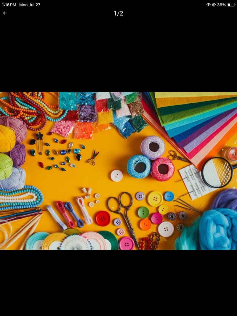 assorted arts & craft supplies 
