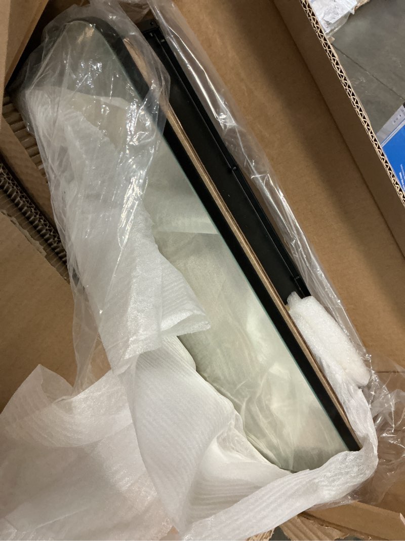 Condition photo showing Good Condition for allen + roth 20-in x 26-in surface/recessed mount black mirrored rectangle soft close medicine cabinet