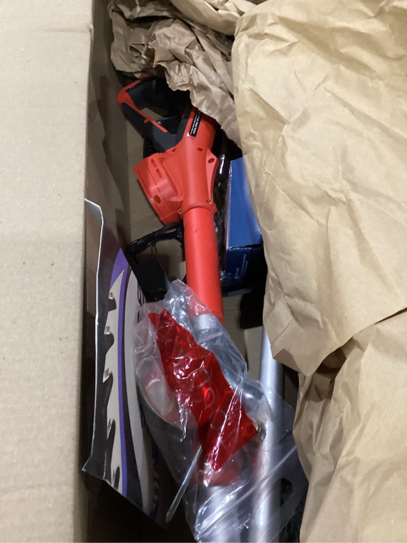 Condition photo showing As Is for 21v electric weed wacker with 2x2.5ah battery powered weed eater, 12 inch cordless weed wacker & auto line feed system, 2-in-1 lightweight string trimmer & lawn edger for garden edge lawn tool