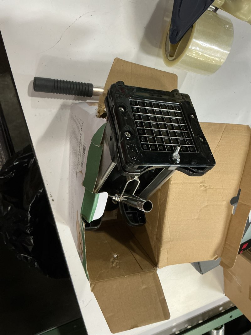 Condition photo showing As Is for redhoney french fry cutter stainless steel potato cutter with 1/2" and 3/8" commercial grade blades, vegetable cutter chopper for vegetables, cucumbers, potatoes