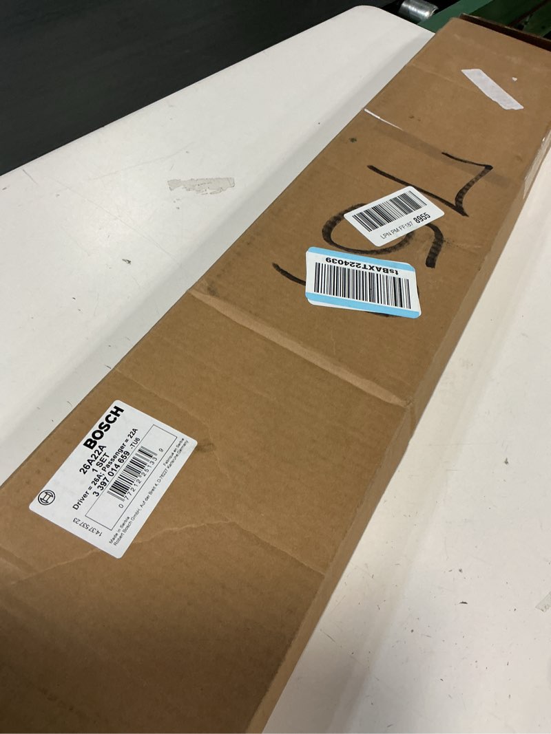 Condition photo showing Good Condition for BOSCH 26A22A ICON Beam Wiper Blades - Driver and Passenger Side - Set of 2 Blades (26A & 22A) Front (26A & 22A) ICON Combo Pack (Front)