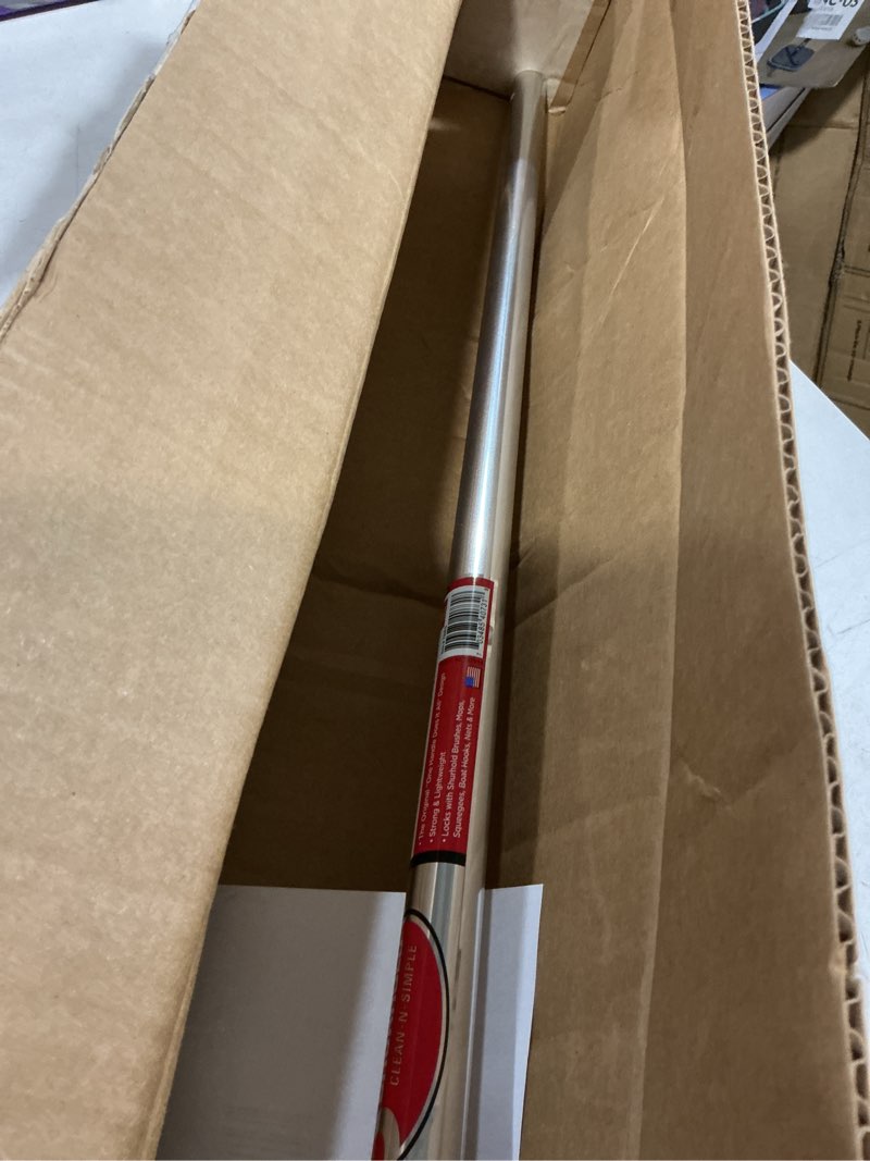 Condition photo showing As Is for shurhold durable, lightweight aluminum handles for boats, rvs, and home cleaning tools - 13" fixed length handles