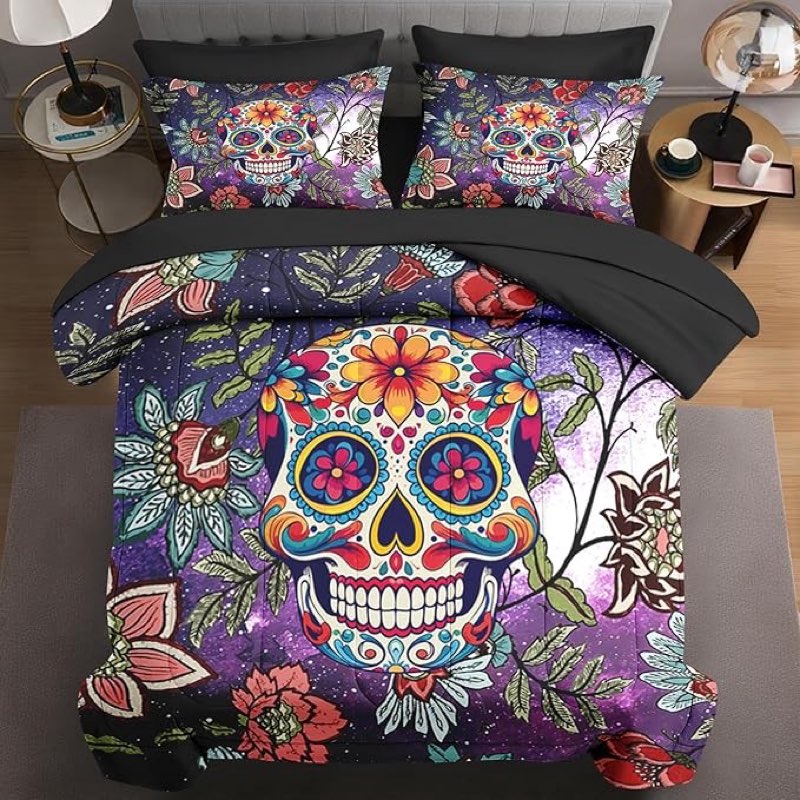 wecozy 7 pcs queen size comforter set with 2 pillowcases & 2 shams, deer bear animal bedding for kid