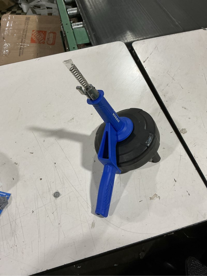 Condition photo showing As Is for kobalt 1/4-in x 25-ft high carbon wire hand auger for sink