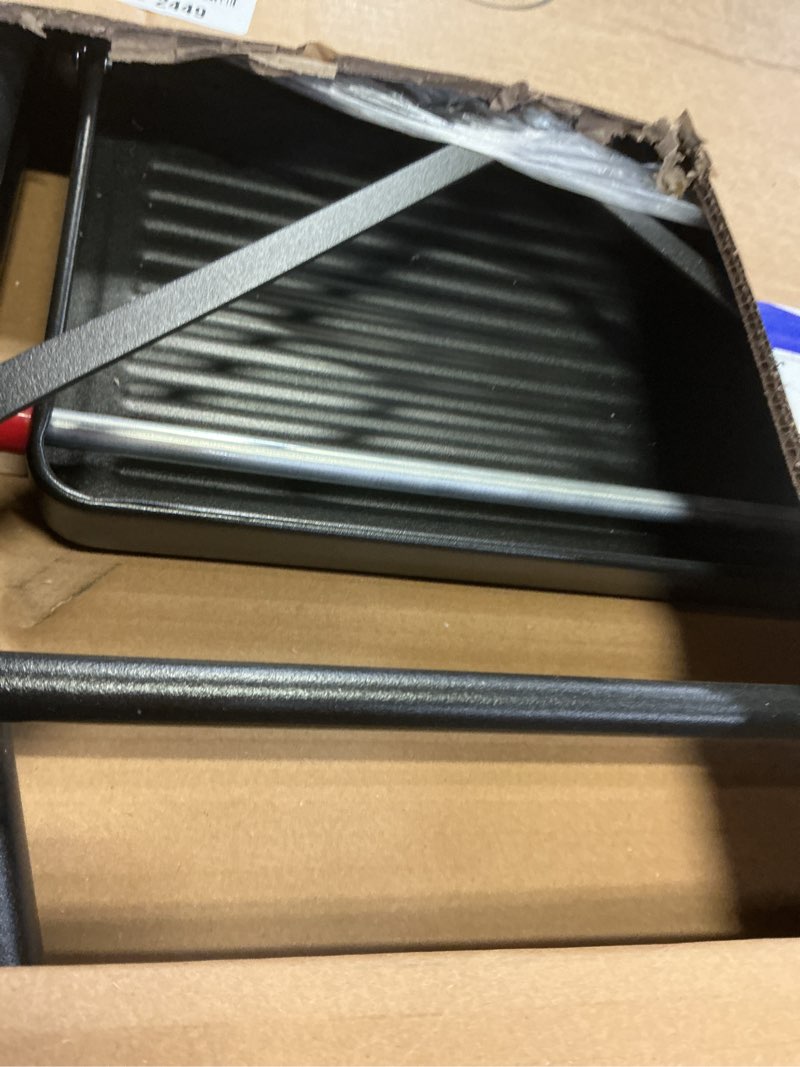 Condition photo showing Good Condition for Step Ladder Foldable Folding Stool - for Home Adults Kitchen 4 Stepping Extension Tall Heavy Duty with Handrails - Closet Stepstool Stair Ladders Extendable Stepladder for Indoor House 600Lbs Black and Red 4 Step