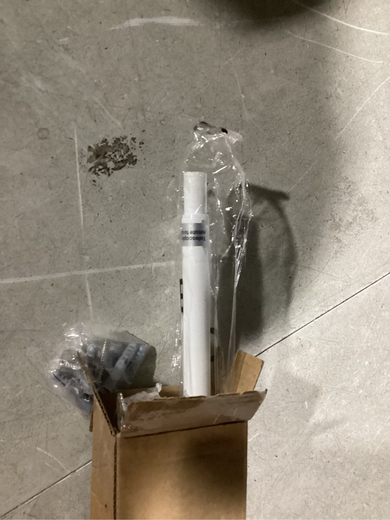 Condition photo showing Good Condition for enjoybasics no drill curtain rods for window 28 to 47 inches, 5/8 inch diameter renter friendly drapery rod with adhesive brackets without drilling, adjustable from 27 to 52 inches, white white 27-52"