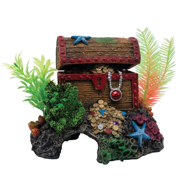 GloFish Cycle Treasure Chest Aquarium Ornament