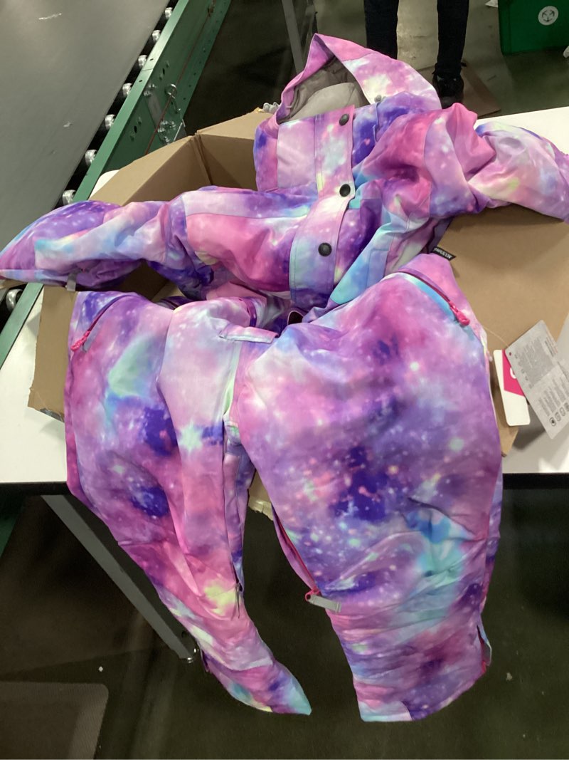 Condition photo showing Good Condition for SNBOCON Womens One Ski Suit Colorful Jumpsuits Snowboard Snowsuits Winter Outdoor Waterproof for Snow Sports(S,PPL)