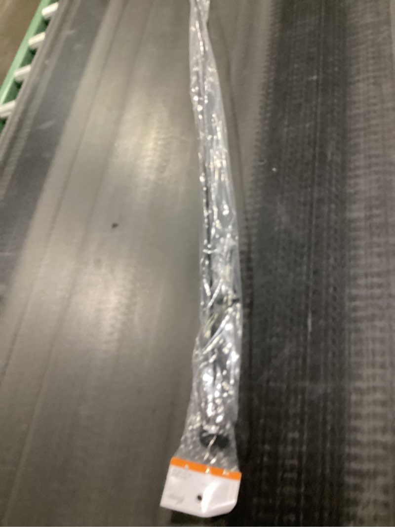 Condition photo showing New/Like New for Kenney Chelsea Ball End Window Curtain Rod - Adjustable for Windows 48 to 86 Inches, Extendable Set, Black 1-Pack 48-86" Black