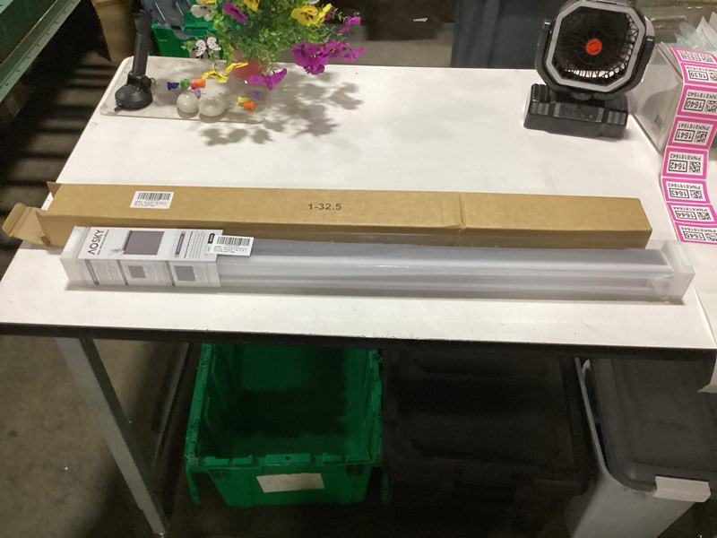 Condition photo showing New/Like New for aosky cordless roller shades blackout blinds for windows room darkening rolled up shades with spring system, uv protection window shades door blinds for home and office (32.5" w x 72" h, black) 32.5"w x 72"h black
