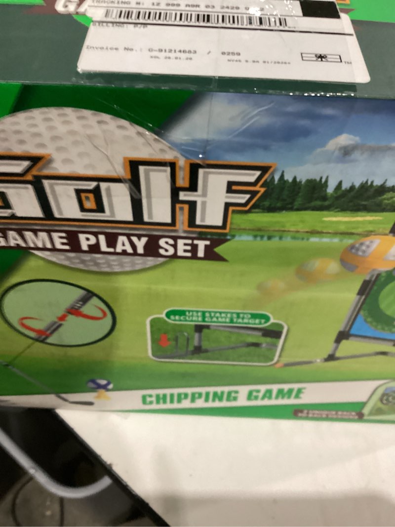 Condition photo showing As Is for Golf Chipping Game with Stand - Golf Target Battle Game with Double-Sided Hitting Mat, 12 Sticky Balls, Outdoor Golf Yard Games for Chipping Practice for Dads Golfers