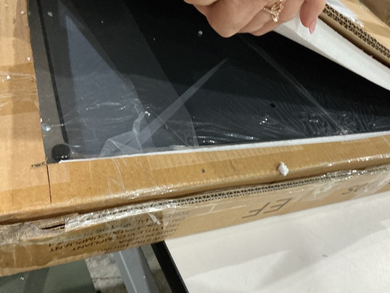 Condition photo showing Good Condition for andy star 20"x30" brushed nickel metal framed pivot rectangle bathroom mirror in stainless steel, tilting rounded rectangular vanity mirror for wall mounted hangs vertical 20" x 30" brushed nickel