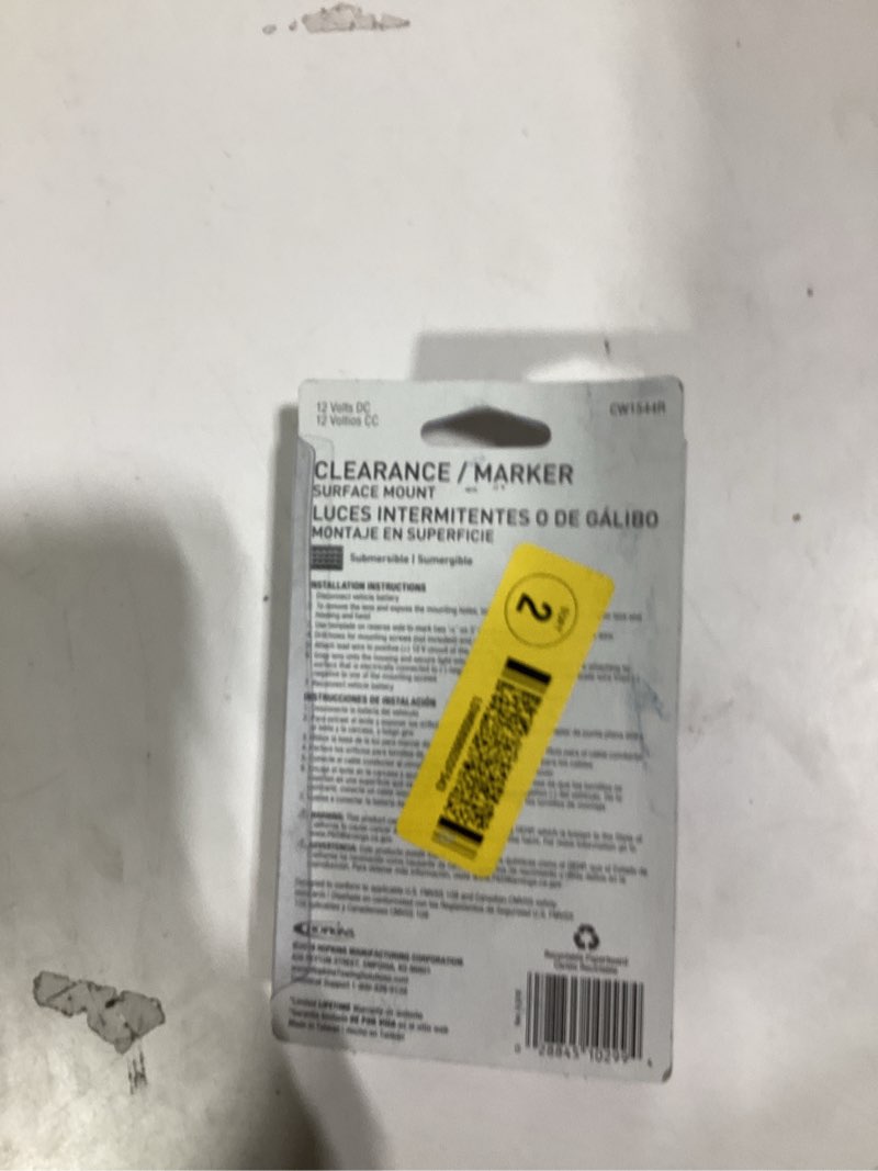 Condition photo showing Good Condition for Hopkins LED 4" Oblong Multi-faceted Clearance/side Marker, Red