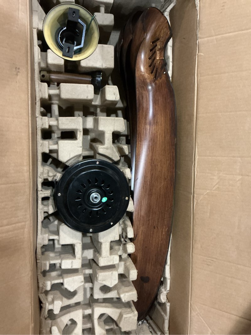 Condition photo showing Good Condition for sofucor 52" smart ceiling fan, indoor/outdoor ceiling fans with lights and remote, compatible with alexa/google/app, 3-color light 6-speed timing reversible dc motor for bedroom living room patio smart brown