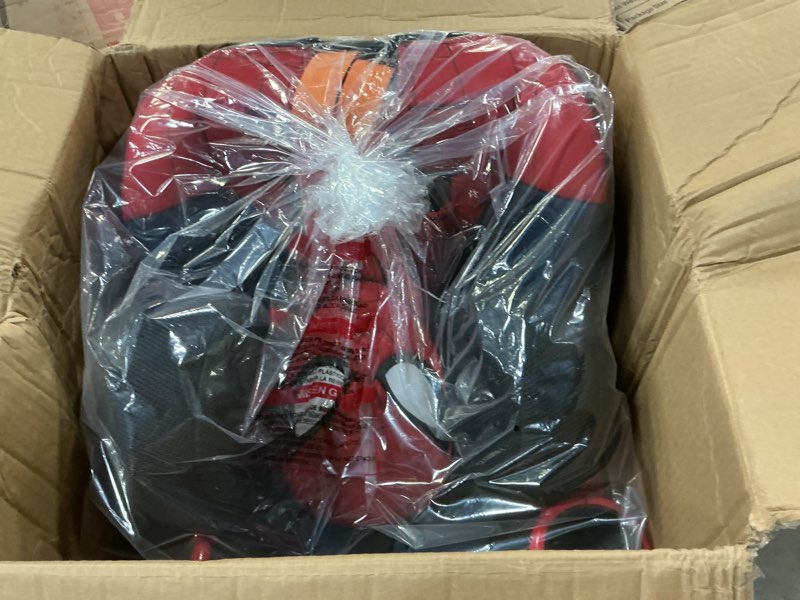 Condition photo showing New/Like New for kidsembrace 2-in-1 car seat | forward-facing harness (26.5–65 lbs) & booster mode (40–100 lbs) | latch | premium fit with multi-position headrest, harness & recline spider-man