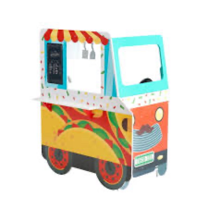 Teamson Kids My Little Helper Kids Play Taco Truck Playset with Accessories, Multicolor