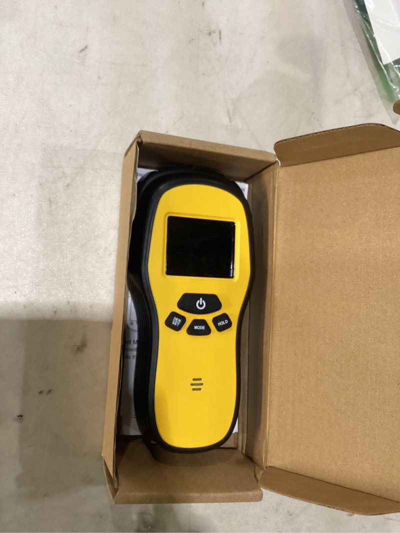 Condition photo showing Good Condition for pinless moisture meter - povlen wood moisture meter digital moisture detector for lumber drywall firewood masonry woodworking plaster floor concrete building with lcd display sound alarm black orange