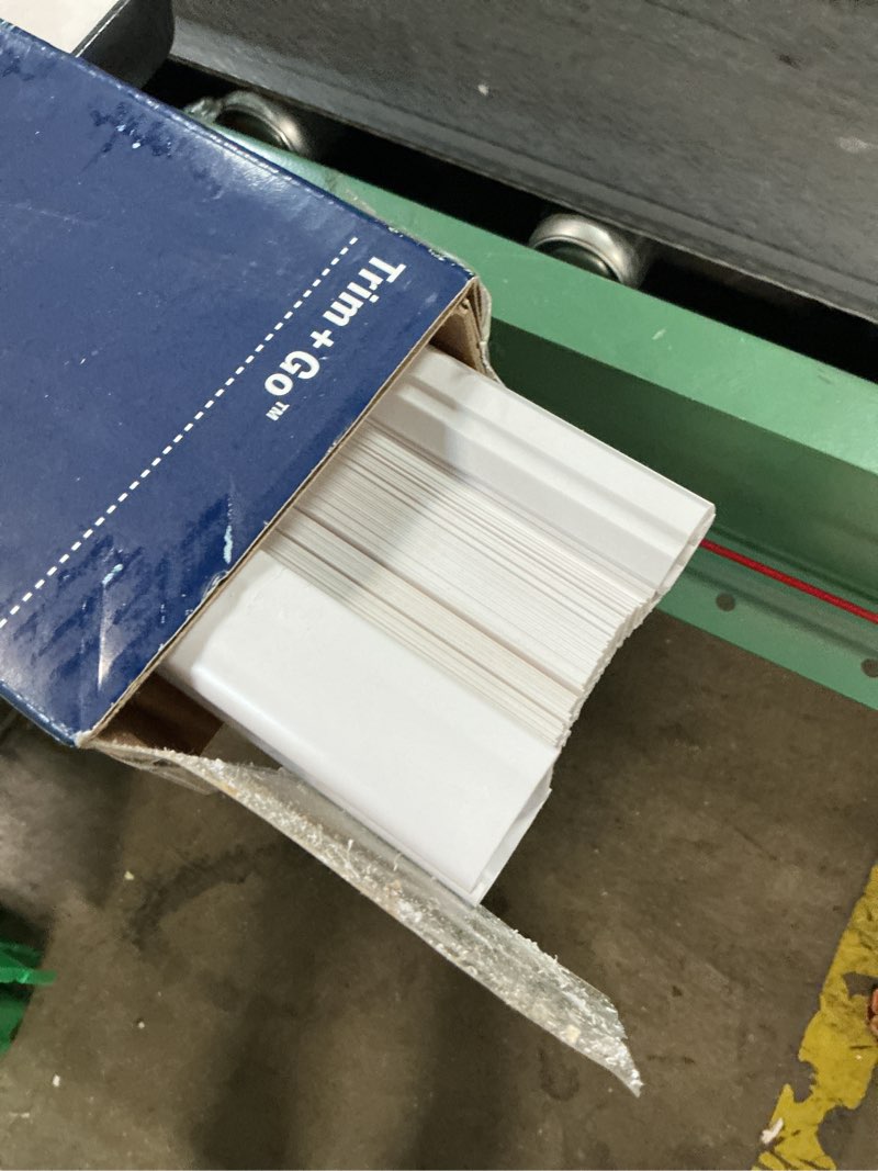 Condition photo showing As Is for levolor trim+go 1-in slat width 35-in x 64-in cordless white vinyl room darkening mini-blinds