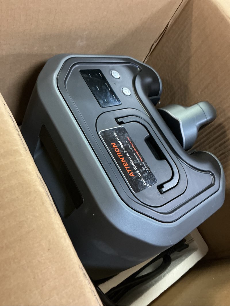 Condition photo showing As Is for 2200W Professional Steam Station, Dual Rapid Heat System, 1.2L Tank for 65mins Steam, 4 Steam Settings, Steam & Dry Iron Modes, Auto Shut-Off, Silver-Grey, Clothing Iron for Home