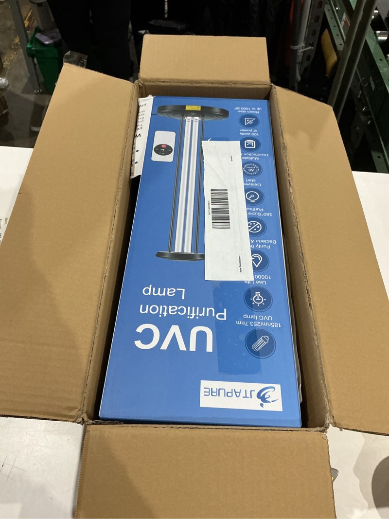 Condition photo showing New/Like New for 100w uv light, ultraviolet lamp purifier for whole room & house, ozone-free, home disinfection device with 3-gear timer remote control, uvc lights, purification for bathroom, toilet, office