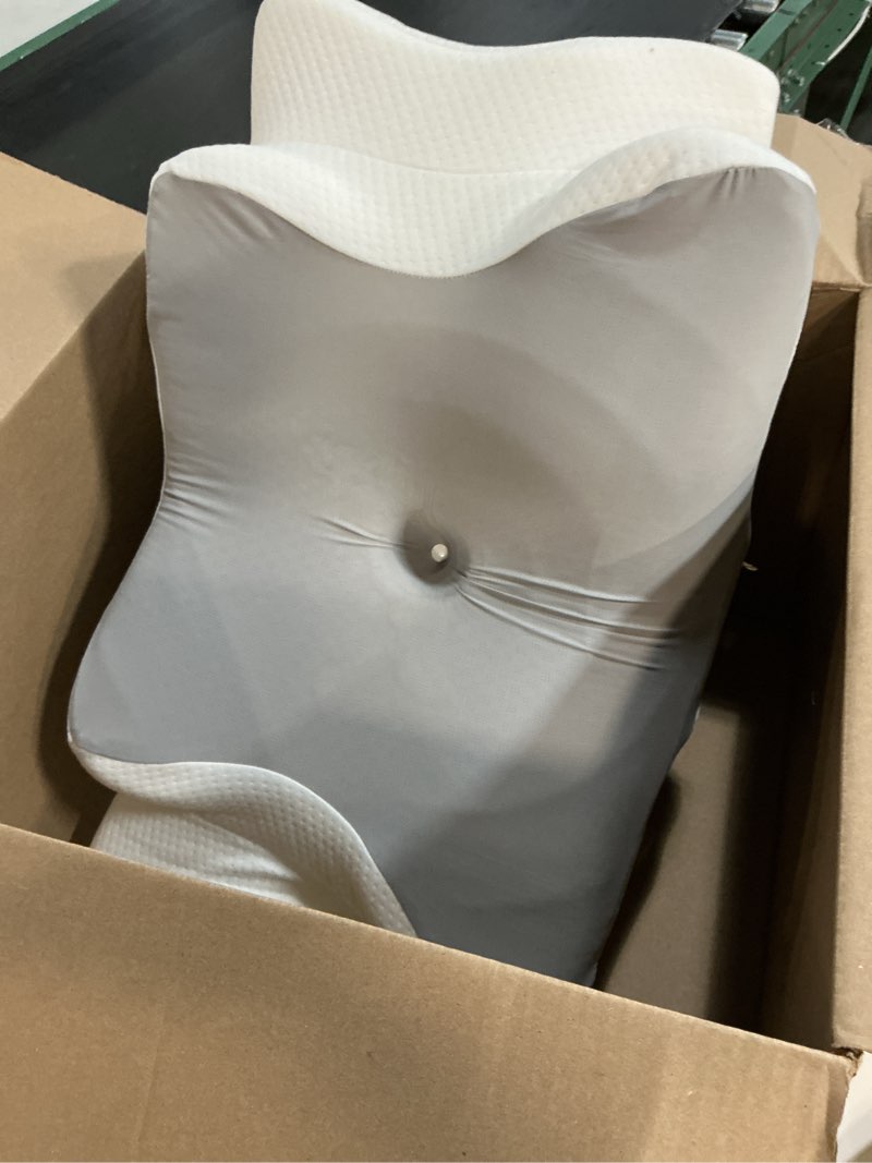 Condition photo showing Good Condition for ultra pain relief cooling pillow for neck support, adjustable cervical pillow cozy sleeping, odorless ergonomic contour memory foam pillows, orthopedic bed pillow for side back stomach sleeper