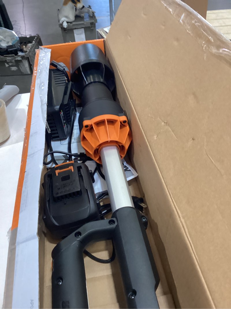 Condition photo showing Good Condition for worx nitro cordless leaf blower, electric blower with 410 cfm & 130 mph, blowers for lawn care with 3.8 lbs, 4.0 ah battery & charger included, wg543 410cfm 20v blower w/(1)4.0 ah battery