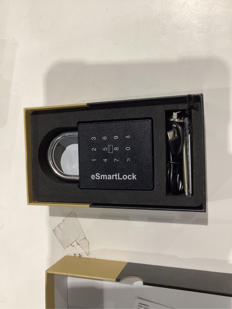 Condition photo showing Good Condition for elinksmart heavy duty smart padlock with key, pad lock with code keypad, weatherproof bluetooth rfid keyless electronic digital combination lock for gate outdoor fence storage unit locker shed pool