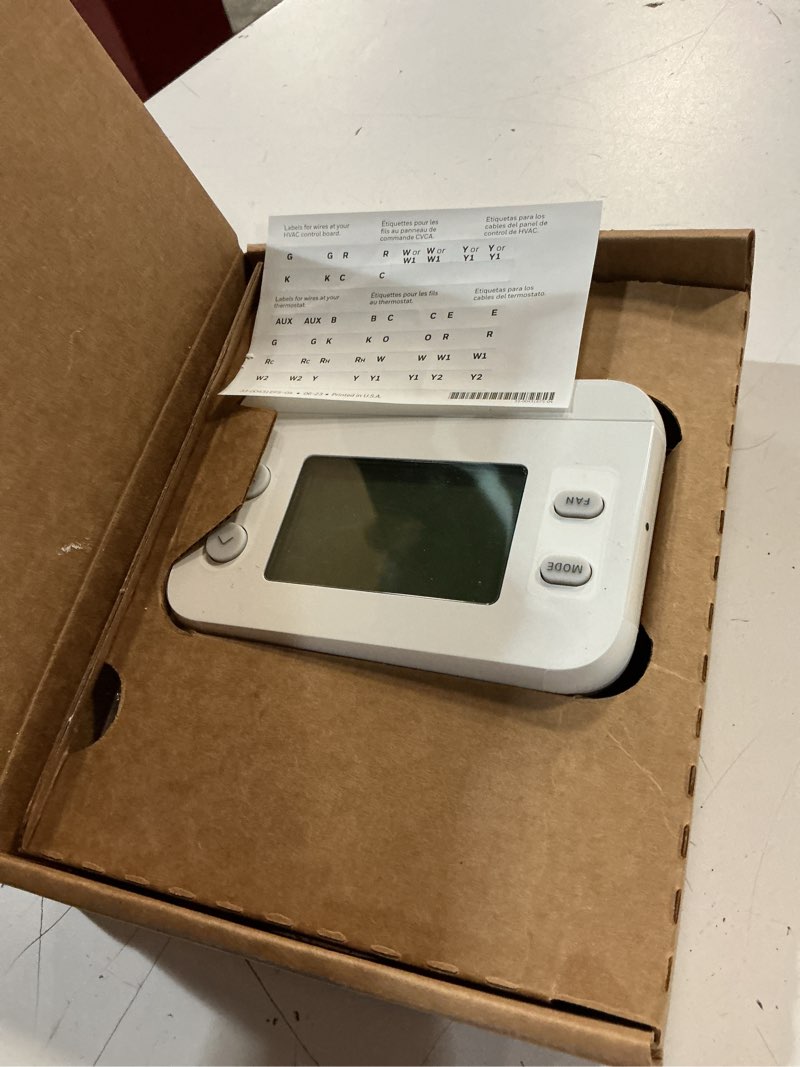 Condition photo showing Good Condition for new! honeywell home non-programmable thermostat, single-stage, 1 heat/1 cool compatibility, x1n, white