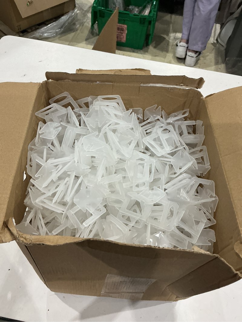 Condition photo showing As Is for tile leveling system clips spacers tile leveler clips diy tile leveler spacers 1000 pcs 1/8" (3mm) for professional ceramic tile and stone installation (1000 1/8")