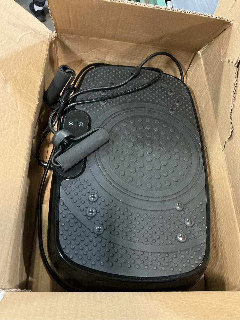 Condition photo showing As Is for Vibration Plate Exercise Machine: TISSCARE Vibrating Plates for Weight Loss and Lymphatic Drainage, 400lbs Shake Plate Whole Body Workout Platform for Home Fitness Fat Burner Gifts for Women Men Black