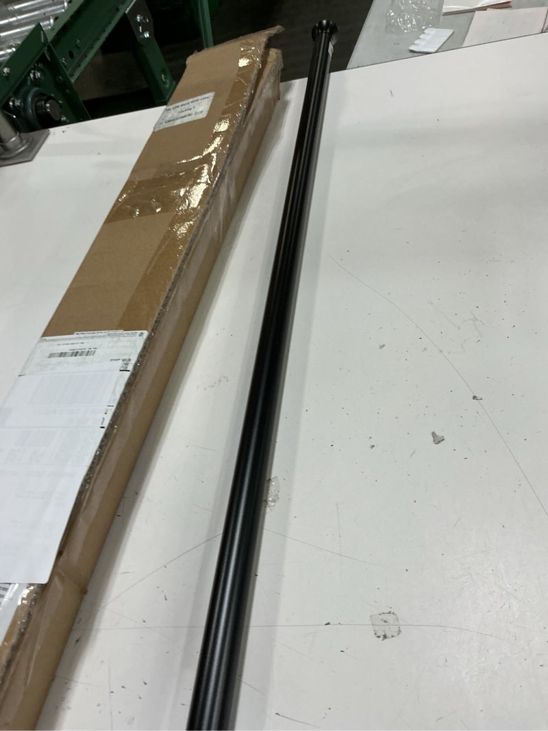 Condition photo showing As Is for amazon basics no drill, non slip tension curtain rod, adjustable length 24-36", classic finial, bronze bronze 24-36" indoor
