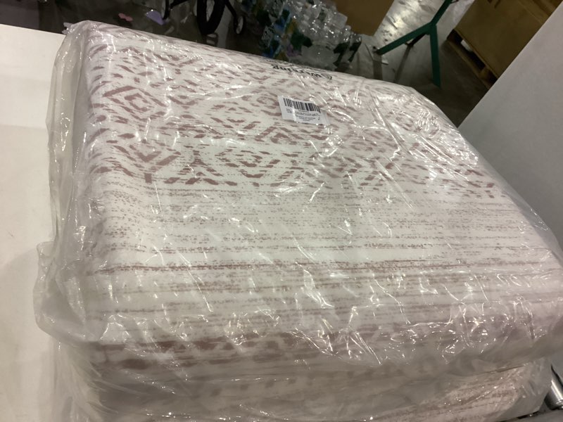 Condition photo showing New/Like New for 9x12 Pink Area Rugs for Living Room Machine Washable Rug Distressed Girls Nursery Rug Indoor Carpet Neutral Moroccan Boho Ultra Soft Area Rug for Bedroom Dining Room Playroom Office Pink 9' x 12' (Rectangular)